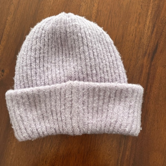 Cozy Purple Bizou Ribbed Knit Beanie - Picture 4 of 6